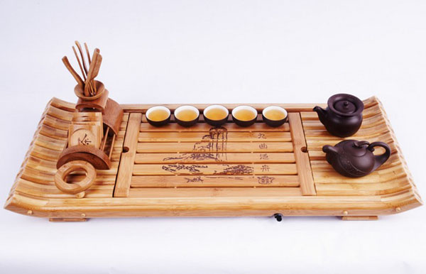 竹茶具，精美竹茶盤